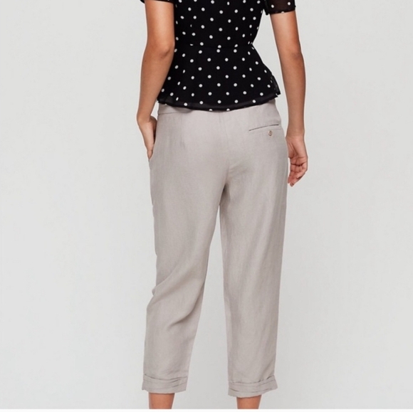 Aritzia Wilfred Allant pants, linen blend, silk tie. Light/dusty pink. - Picture 7 of 7